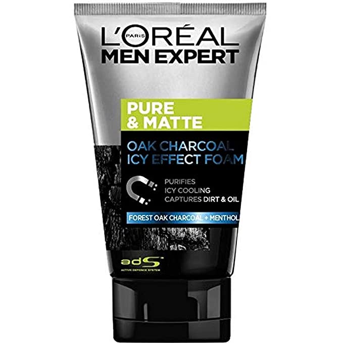 Jual L'oreal Loreal Paris Men Expert Pure & Matte Charcoal Black Foam Icy  Effect Menthol 100 ml | Shopee Indonesia