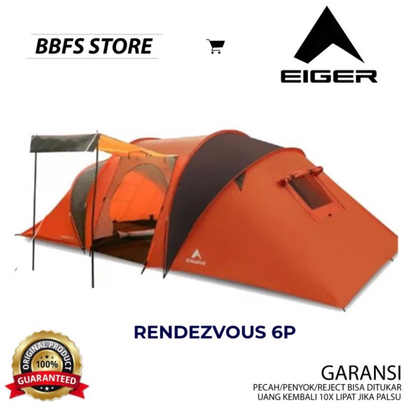Jual EIGE R Rendezvous 6P Tent Tenda Kemping Kemah Camping Outdoor ...