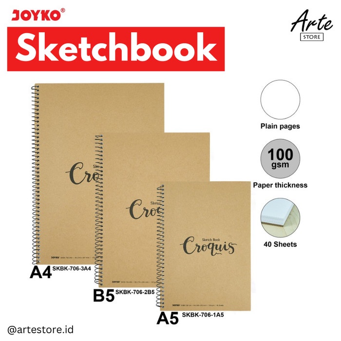 Jual Buku Sketsa Joyko Sketchbook A4 / A5 Croquis A5 Shopee Indonesia