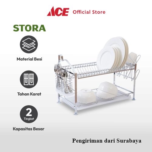 Jual Stora Rak Piring Besar Silver Dish Rack Tempat Peralatan Makan ...