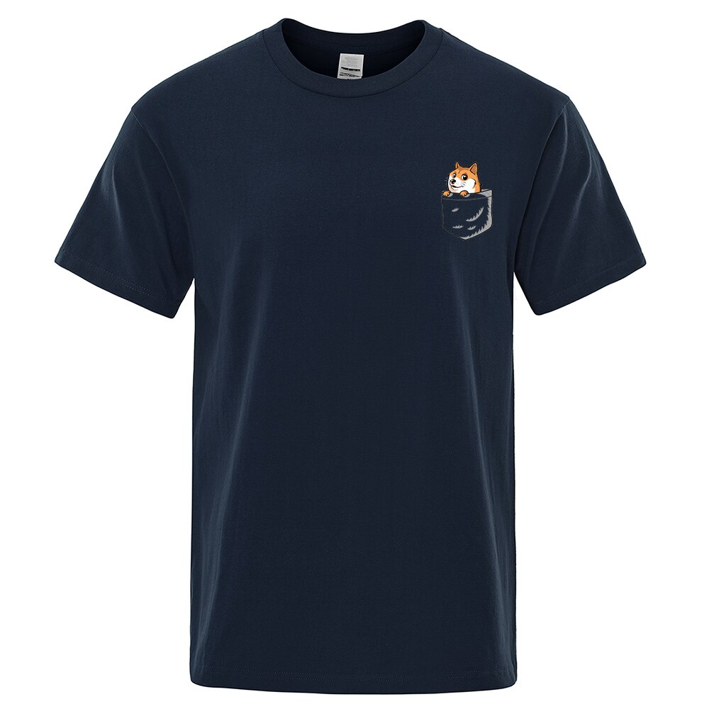 Jual Summer Cool Men's T Shirts Fashion T-Shirts Pocket Cat Letter