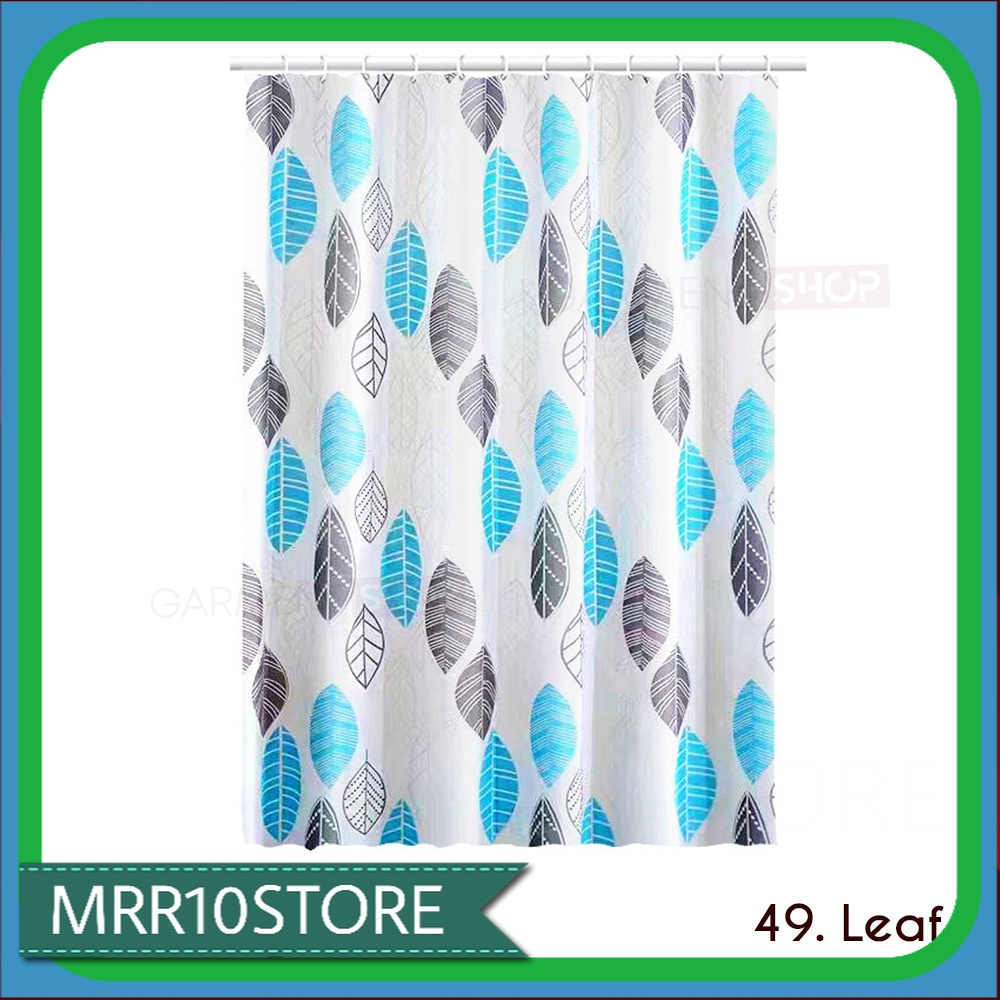 Jual Tirai Kamar Mandi Anti Air Tebal 180x180 Shower Curtain Premium