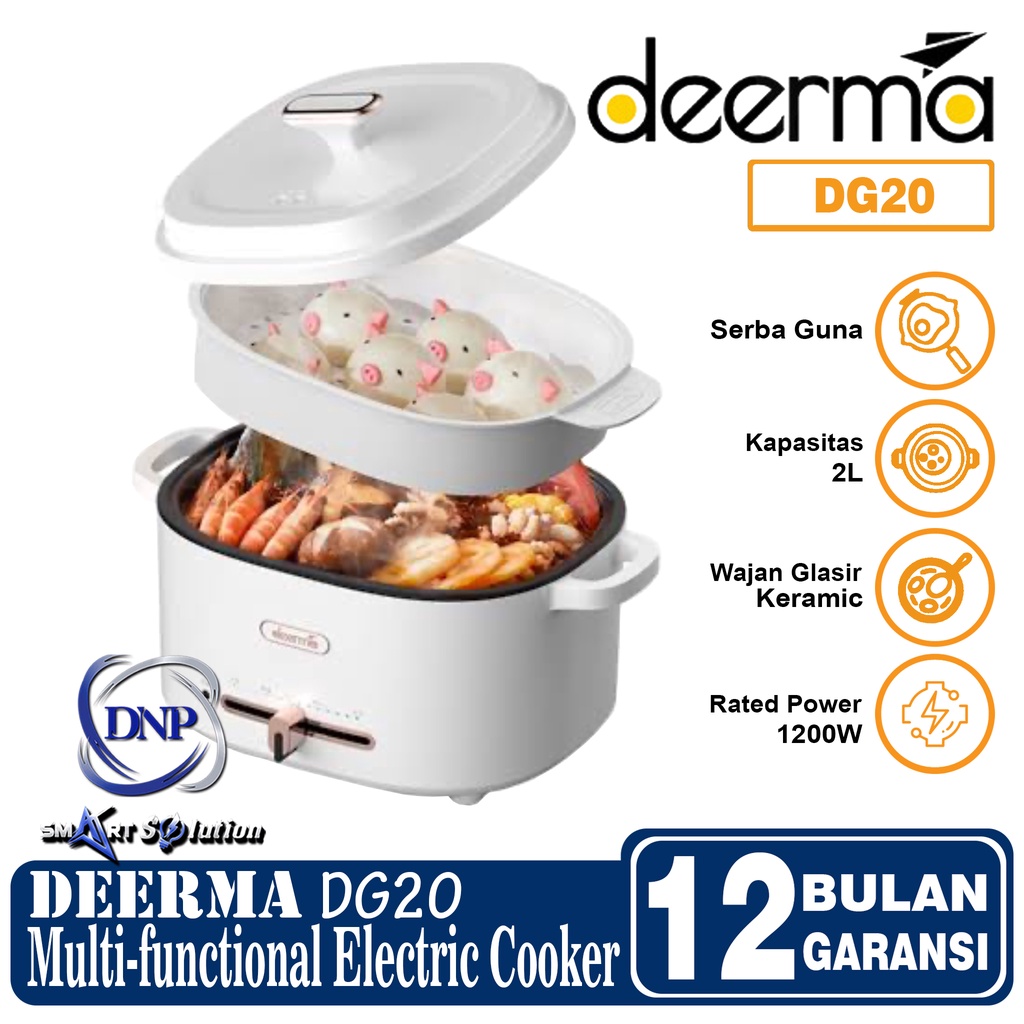 Jual Deerma DG20 Multifungsi Pot Electric Rice Cooker Pan 2L Steam ...