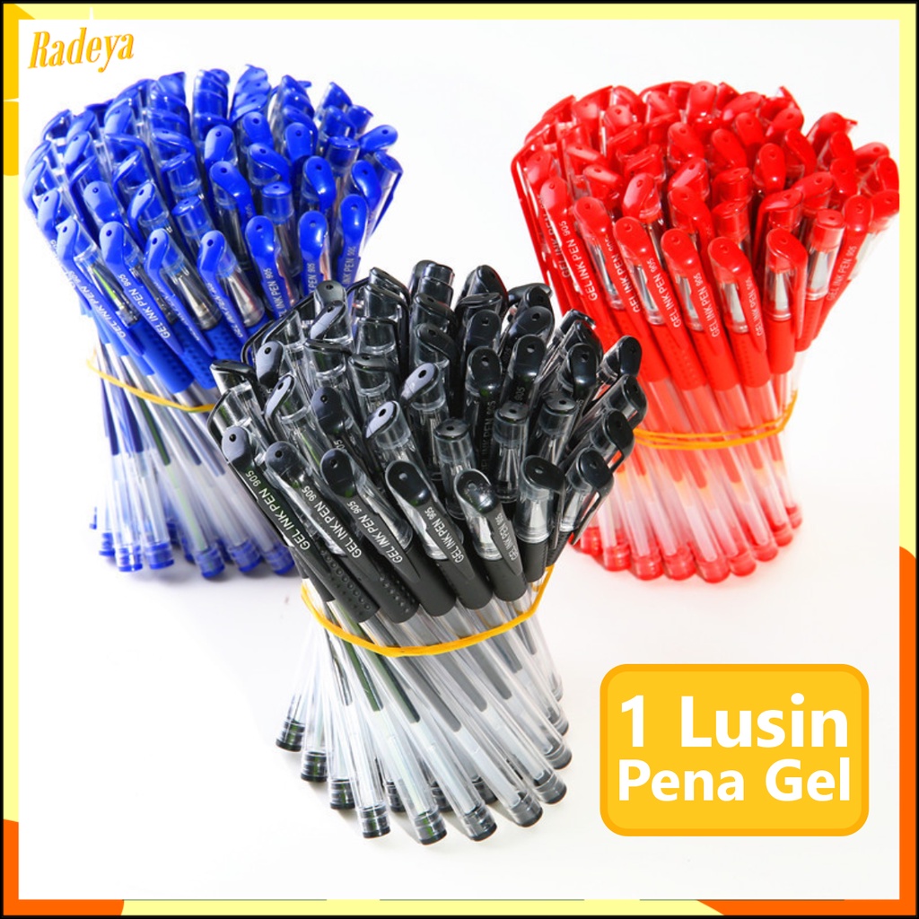 Jual RADEYA Pulpen 1 Lusin Isi 12 Pcs Gel 0.5 mm Bisa Diisi Ulang ...