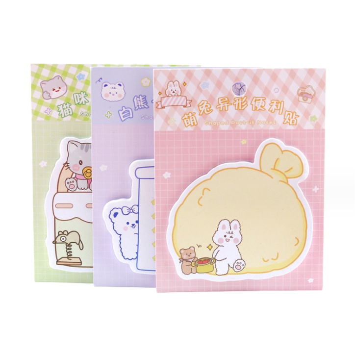 Jual J2 - Sticky notes special cartoon shaped memo tempel daily cat ...