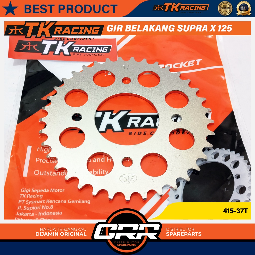 Jual Gear Gir Belakang 415 TK Racing Honda Supra X 125 Supra Fit New Karisma Revo Blade Ukuran 415 37T Gir Racing Gear Belakang Supra X 125 TK Racing Shopee Indonesia