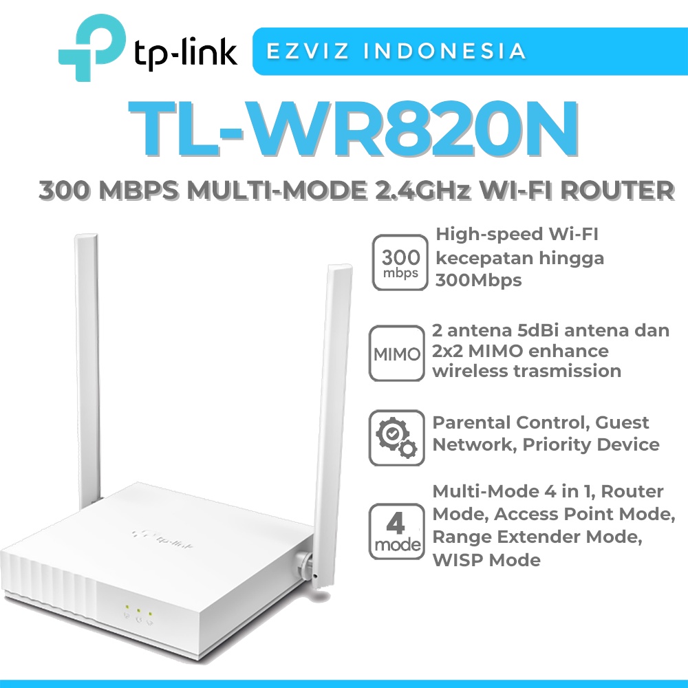 Jual Tp Link Tl Wr820n 300 Mbps Multi Mode 24ghz Wifi Router Garansi Resmi Shopee Indonesia 7741