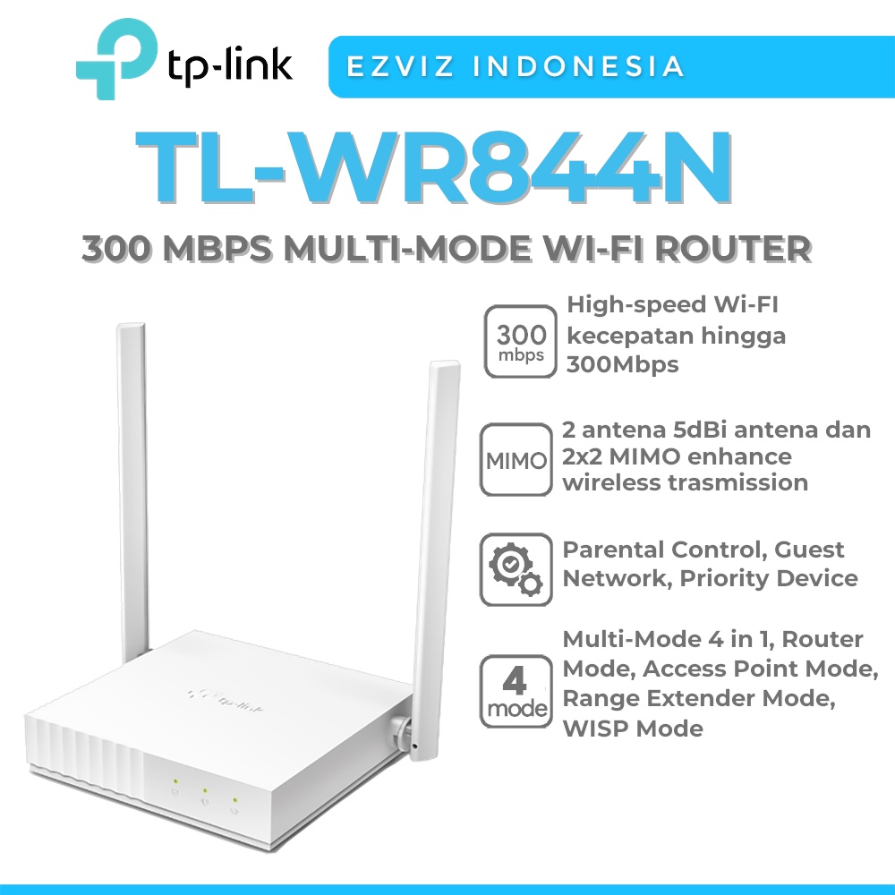 ROUTER TP LINK TLWR844N 2 ANTENAS MULTIMODE