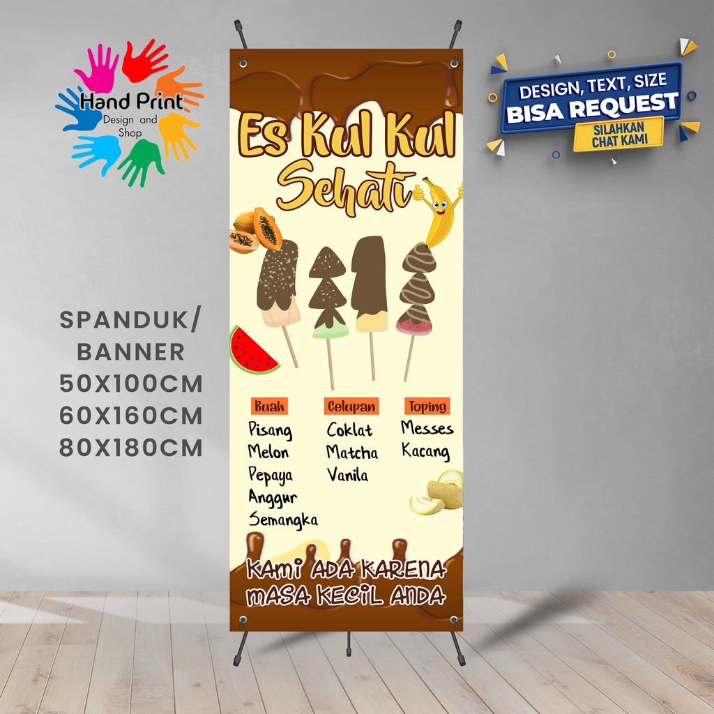 Jual Spanduk Banner Es Kul Kul Sehati Krem Gratis Memesan Desain
