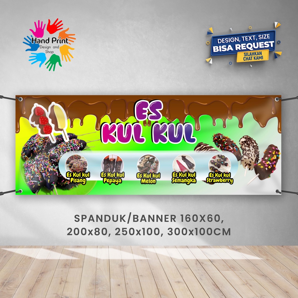 Jual Spanduk Banner Es Kul Kul Buah C Gratis Memesan Desain | Shopee