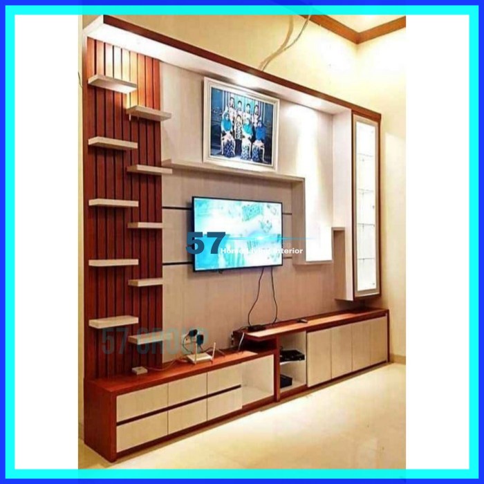 Jual Backdrop Tv Minimalis Kabinet Tv Minimalis Bahan Multiplek Hpl