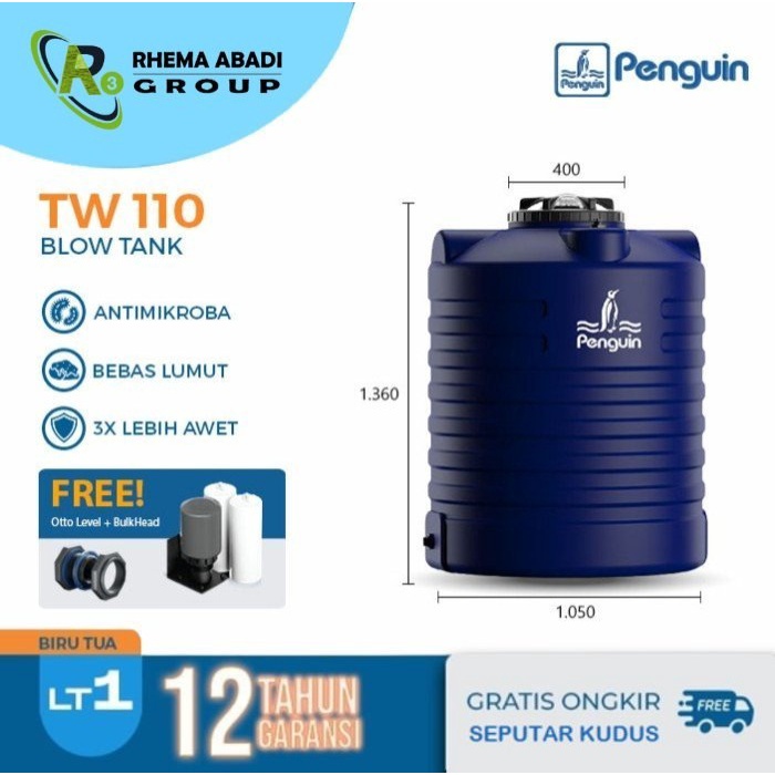 Jual RIZKI ABADI - Tangki Air Penguin 1000 L, Tandon Air Penguin TW 110 ...