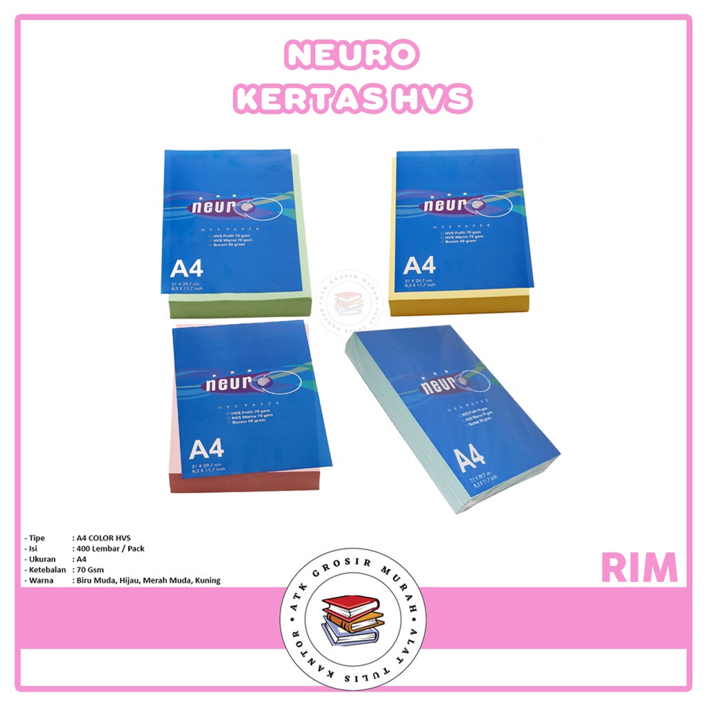 Jual Neuro Kertas Foto Copy Hvs A Warna Gr Pack Shopee Indonesia