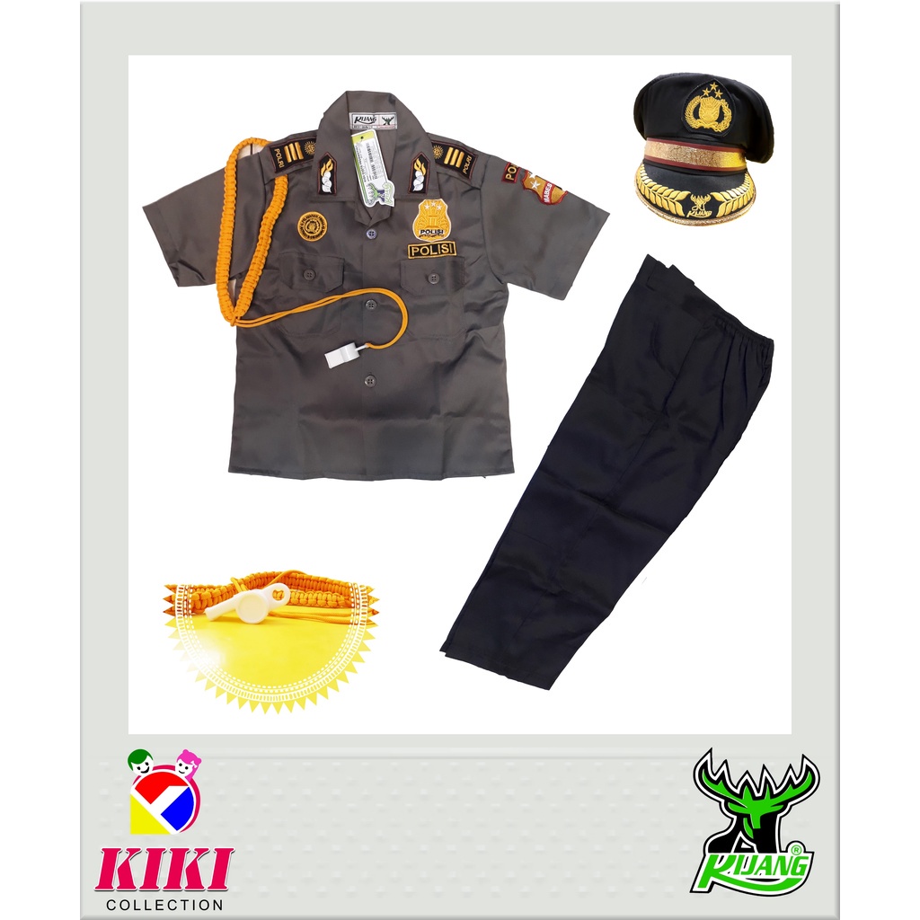 Jual Baju Setelan Seragam Profesi Polisi Anak 3-8 Tahun Merk KIJANG ...