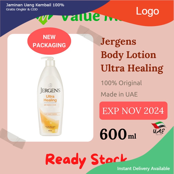 Jual Jergens Body Lotion Ultra Healing Age Defying 600ml UltraHeal