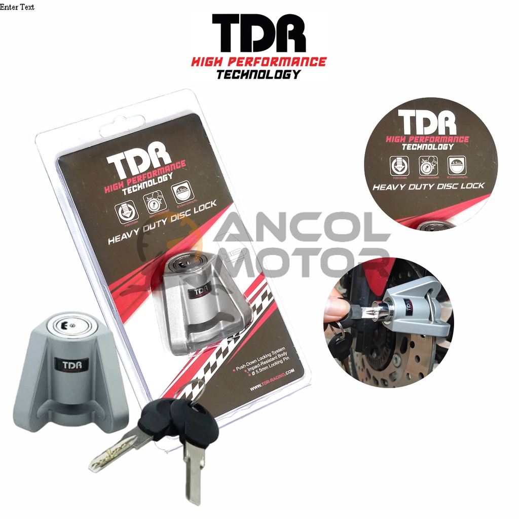 Jual TDR Kunci Cakram Gembok Besi Baja Kuat Awet Piringan Motor Disc ...