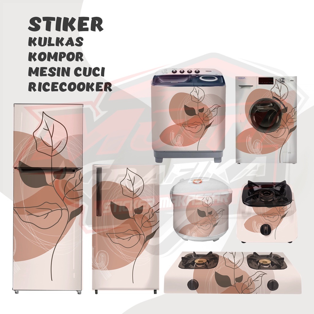 Jual Sticker Kulkas Pintu Kulkas Pintu Kompor Dan Tungku Mesin Cuci Ricecooker Motif Bunga Daun