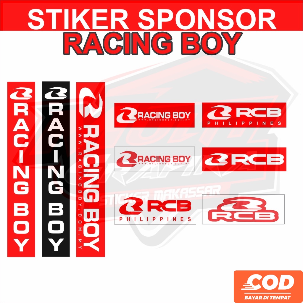 Jual STIKER RACING BOY STICKER RCB SPONSOR SHOCK DEPAN | Shopee Indonesia