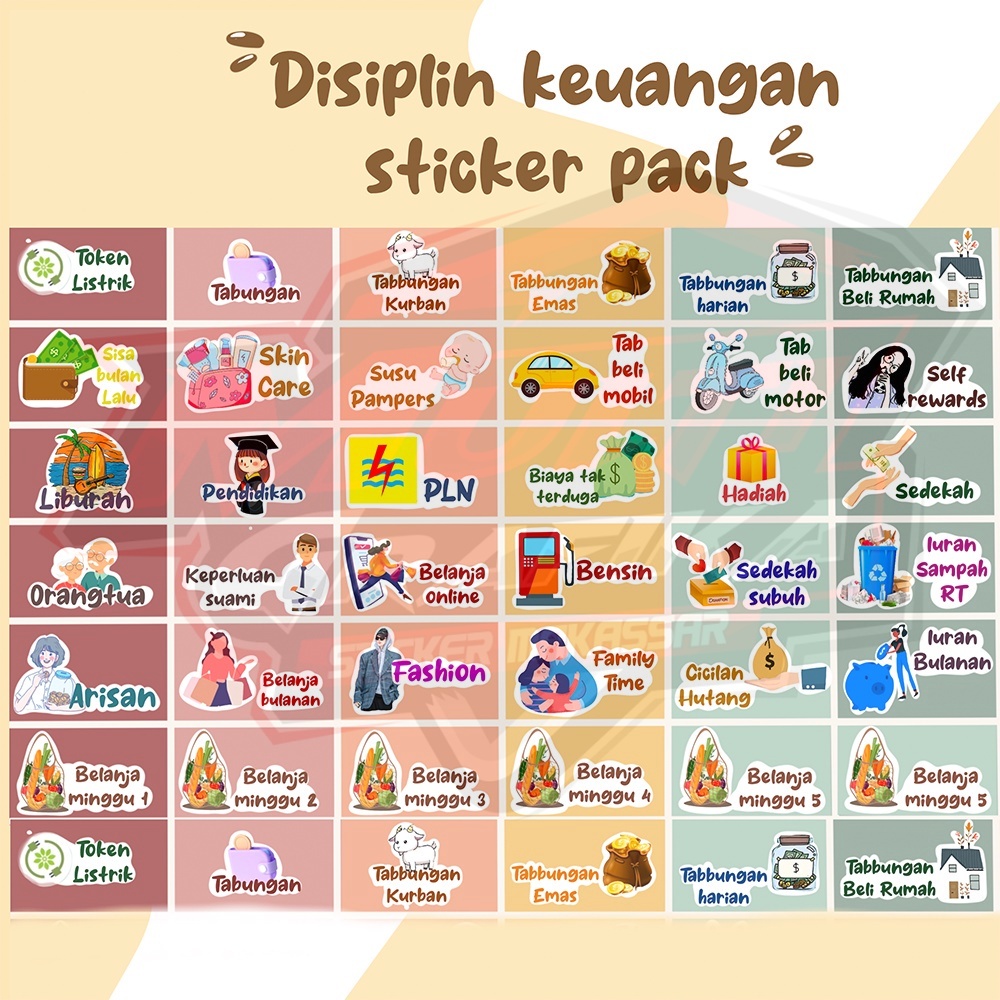 Jual Stiker Sticker Dompet Keuangan Budgeting Pintar | Shopee Indonesia