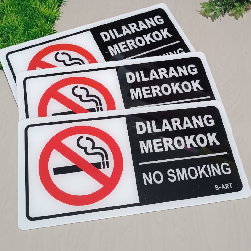 Jual Papan Akrilik Label Sign No Smoking Sign Lambang Dilarang Merokok Akrilik Shopee Indonesia