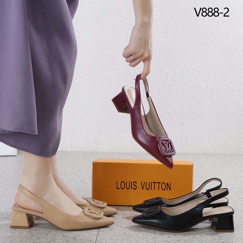 HARGA sepatu lv wanita terbaru,Sepatu Louis Vuitton Heels V193-3 - TAS  WANITA BRANDED IMPORT TERBARU