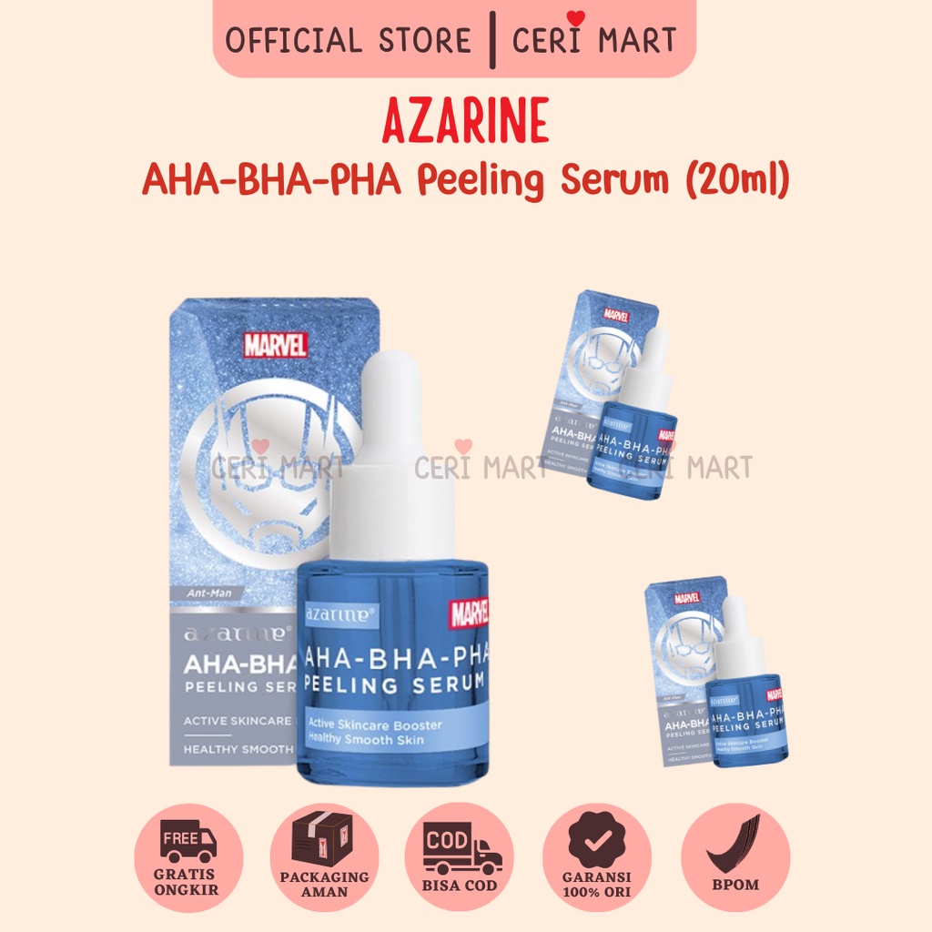 Jual [Azarine x Marvel] AHA-BHA-PHA Peeling Serum 20ml Mengangkat sel ...
