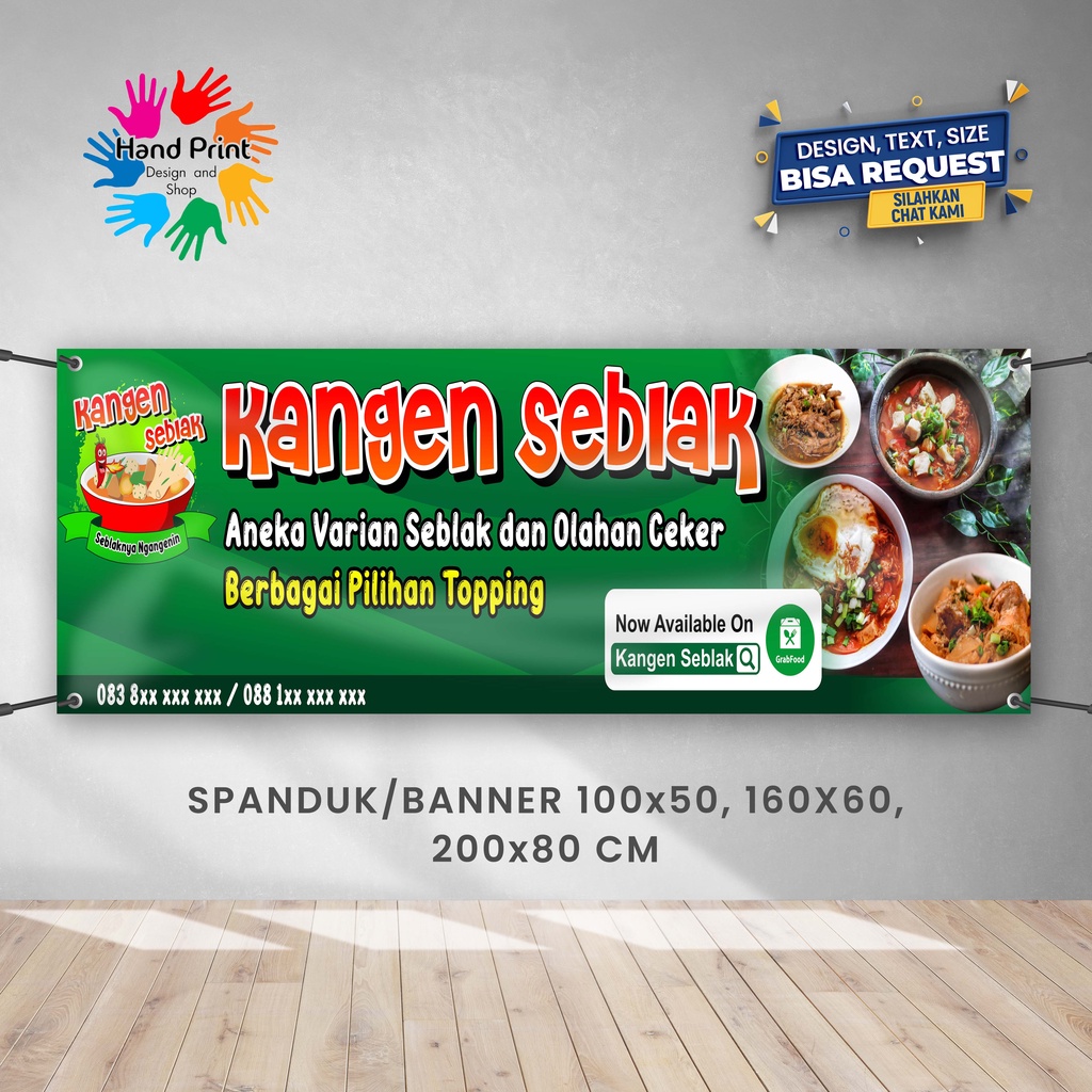 Jual Spanduk Banner Warung Seblak B Gratis Memesan Desain | Shopee ...