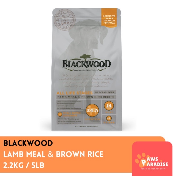 Jual BLACKWOOD Dog Food Lamb Meal & Brown Rice 2.2KG / 5LB Shopee