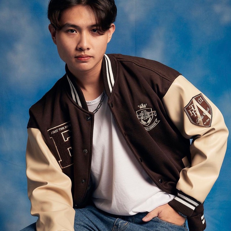 Jual First Time Round - Polo League Varsity Jacket - Brown | Shopee ...