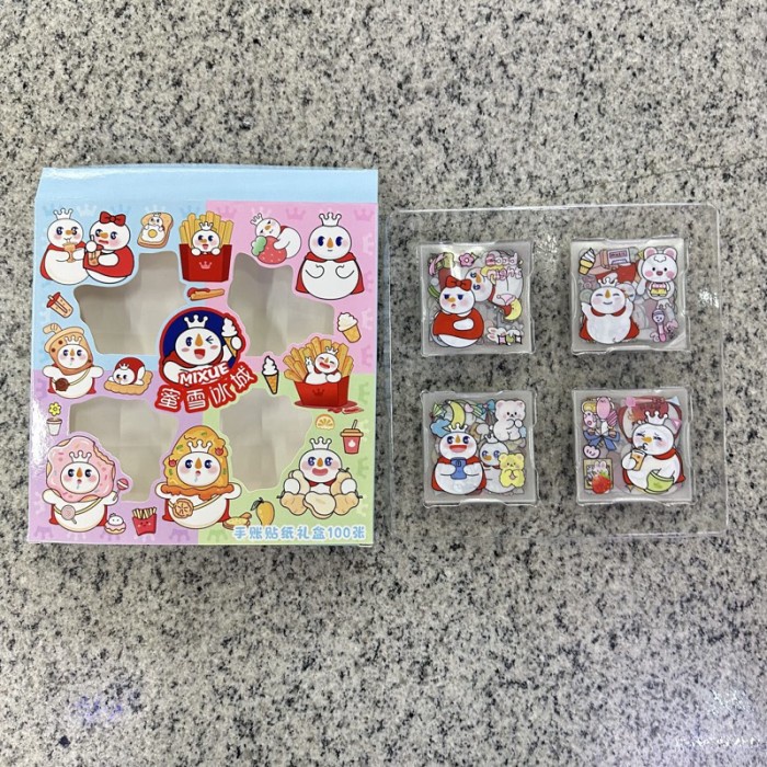 Jual MIXUE INDONESIA STICKER SET ISI 100 stiker kawaii momo pvc botol ...