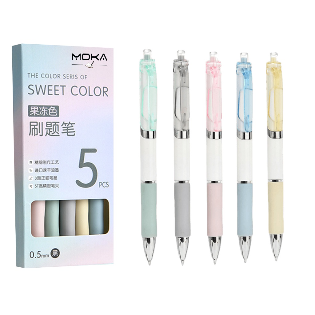 Jual Moka Set Pcs Pulpen Mekanik Sweet Color Mm Edition Tinta