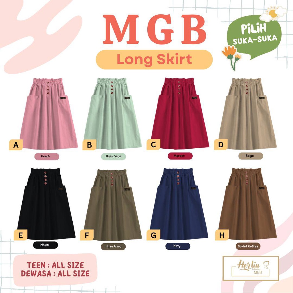 Jual Rok Remaja dan Dewasa Longskrit MGB | Shopee Indonesia
