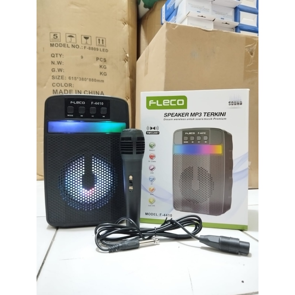 Jual Speaker Bluetooth Fleco Bonus Mic F New Speaker Karaoke Inch