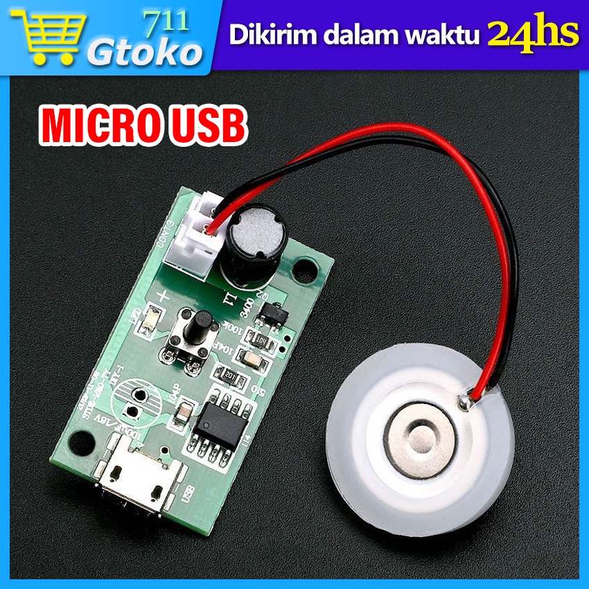 Jual Modul Atomizer Humidifier USB DC 5V Mist Maker Ultrasonic Ceramic ...