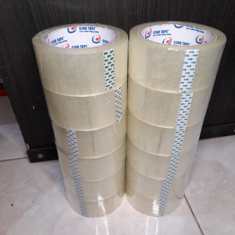 Jual Lakban Bening Ukuran Real Meter Lebar Cm Lakban Merk Seven Star Shopee Indonesia