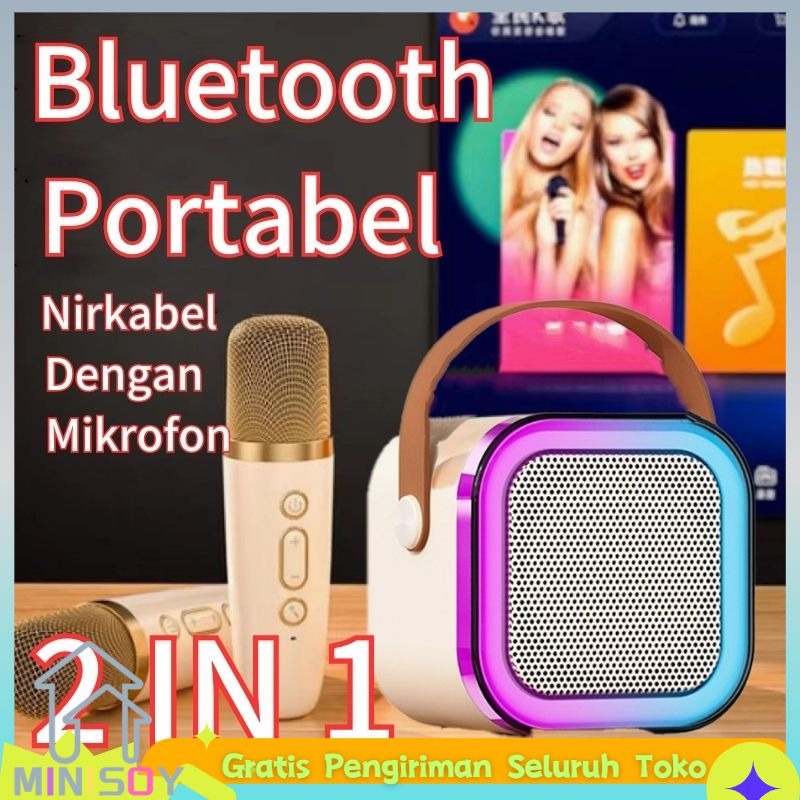 Jual 【2 MIC】Speaker Bluetooth Karaoke/1Set Karaoke Speaker/Karaoke Set ...