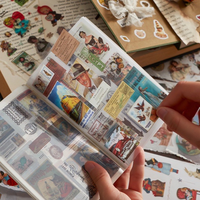 Jual Buku Sticker Vintage Scrapbook Isi 20 Lembar Retro Stickers ...