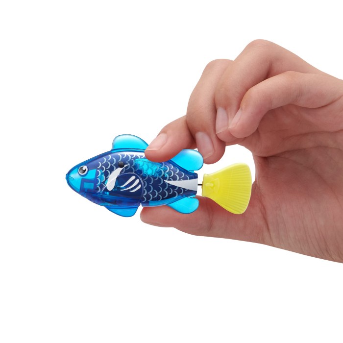 ZOYDP 4pcs Poisson Bain Qui Nage Bandai, Robot Fish, Poisson Robot, Robo Fish, Poisson de Bain Qui Nage, Robo Fish Poisson, Batterie Électrique Poisson Aquatique Jouet, Poisson Qui Nage dans Le Bain