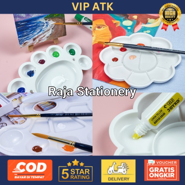 Jual Joyko Palette Palet Lukis Joyko Piring Cat Air Tempat Cat Akrilik Plt 114 Alat Tulis 9034