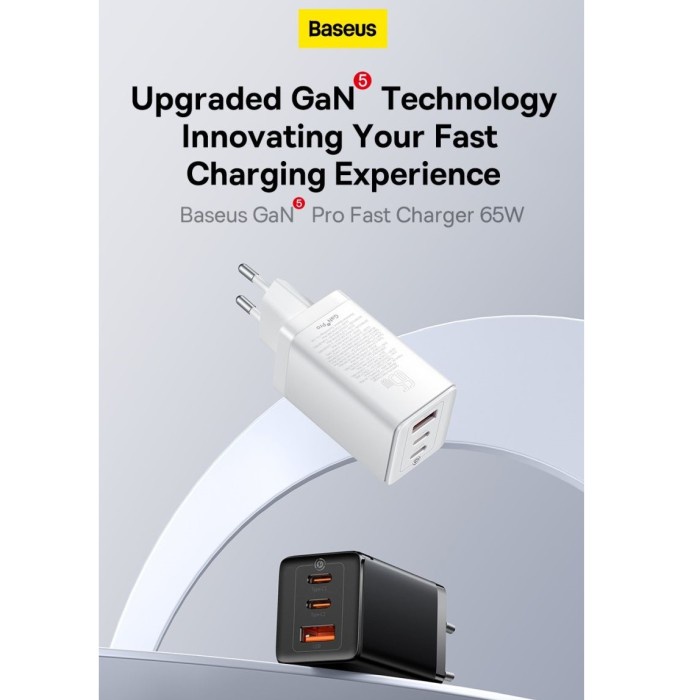 Jual Baseus Charger GaN5 Pro 2C+U 65W EU | Shopee Indonesia