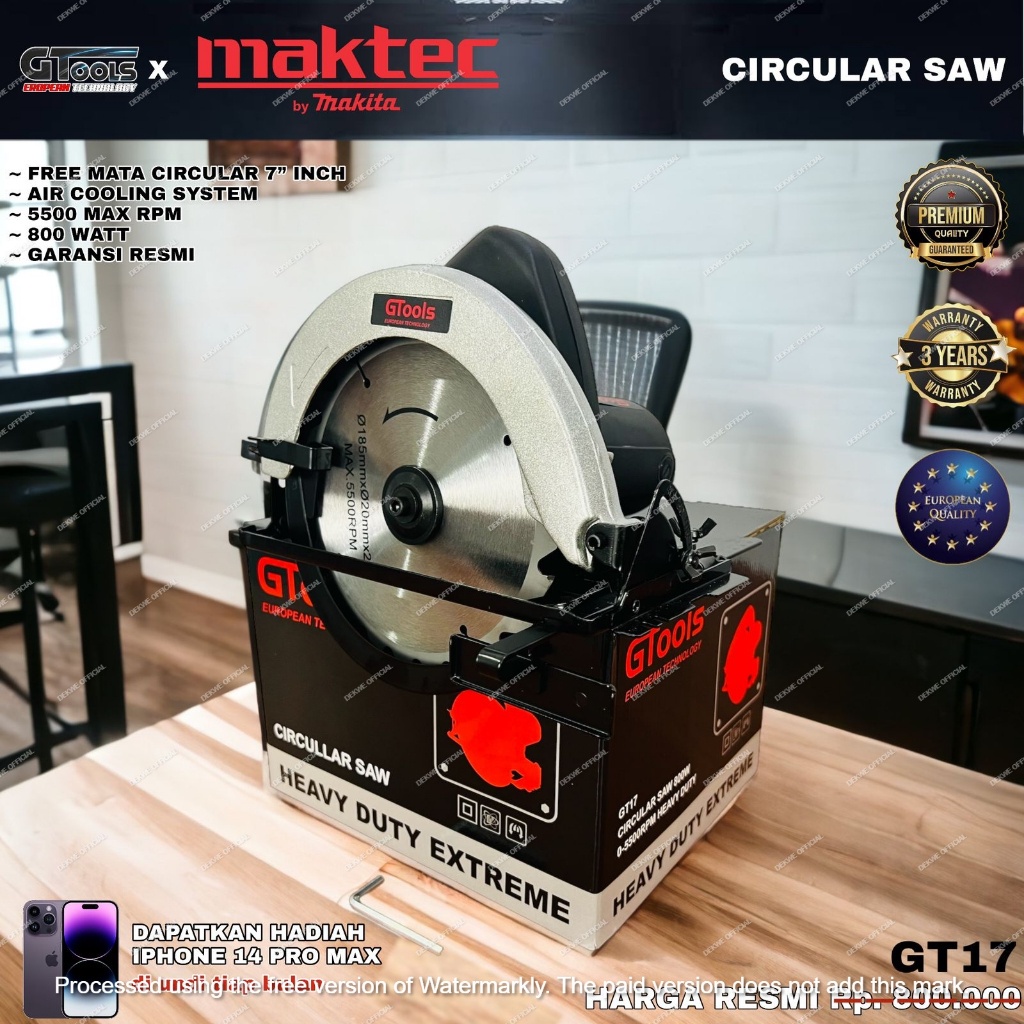 Jual Diskon Mesin Sirkel Kayu Circular Saw Maktec Gt Inch W