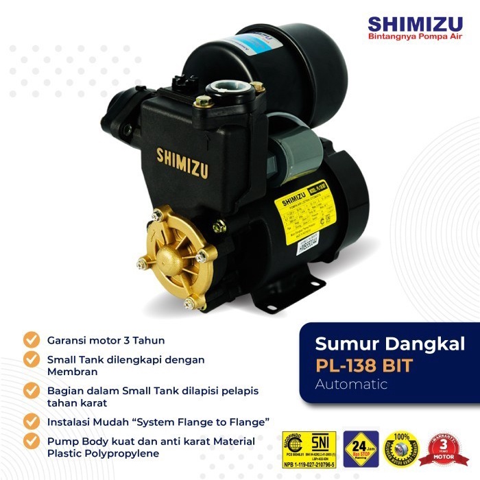 Jual POMPA AIR SHIMIZU PL-138 BIT SHIMITZU PL 138BIT | Shopee Indonesia