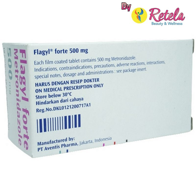 Jual FLAGYL FORTE 500MG 1 STRIP 10 TABLET | Shopee Indonesia