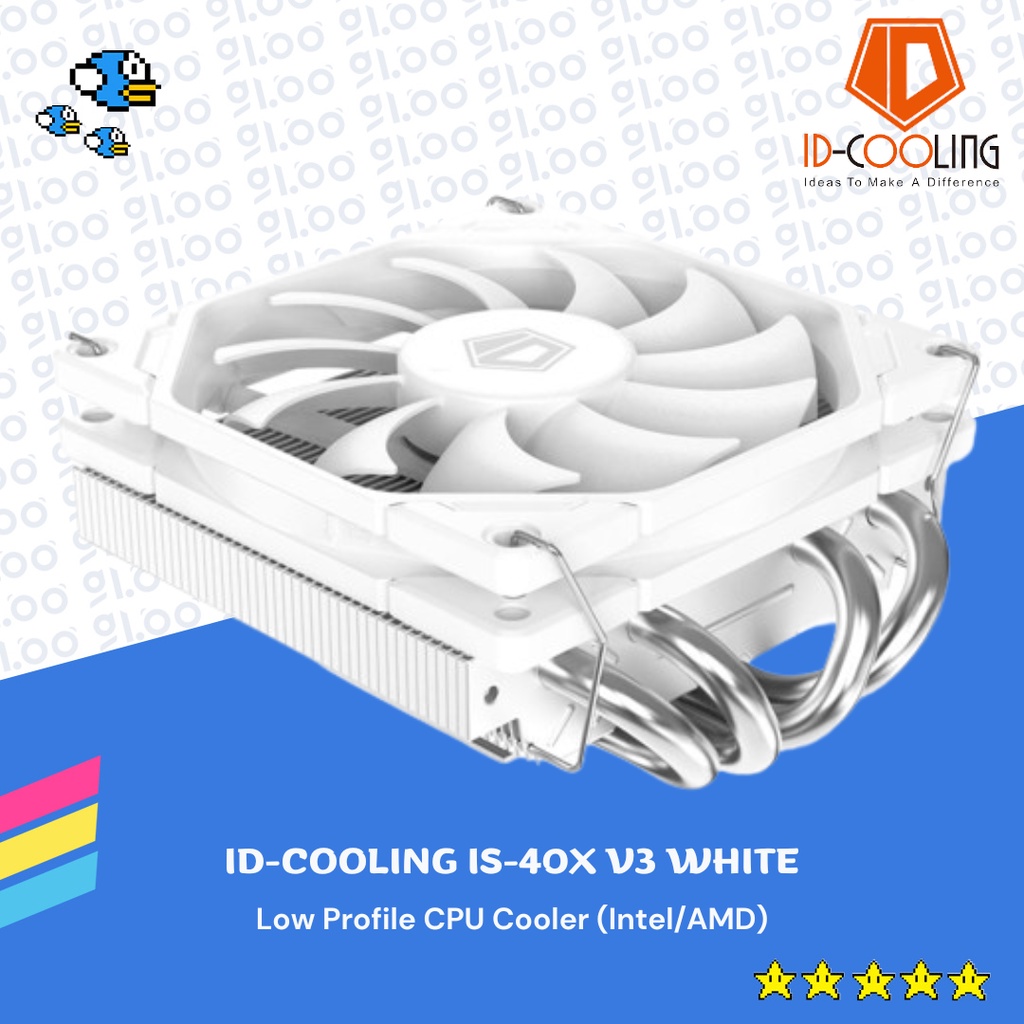 Jual ID-COOLING IS-40X V3 White | 92MM HSF Low Profile CPU Cooler ...