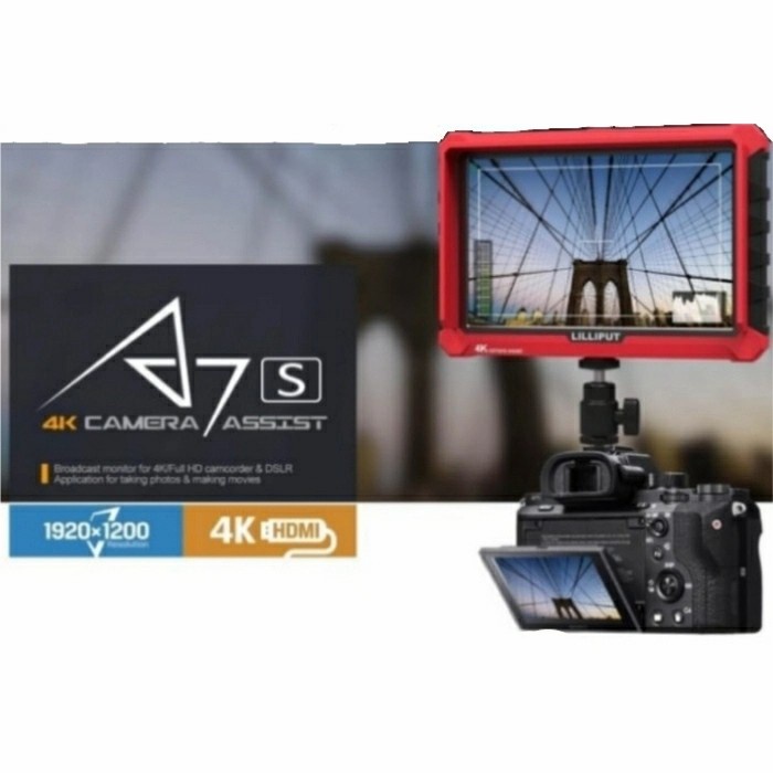 Jual LILIPUT A7S 7 Inch 4K Layar IPS 1920x1200 Full HD HDMI input ...