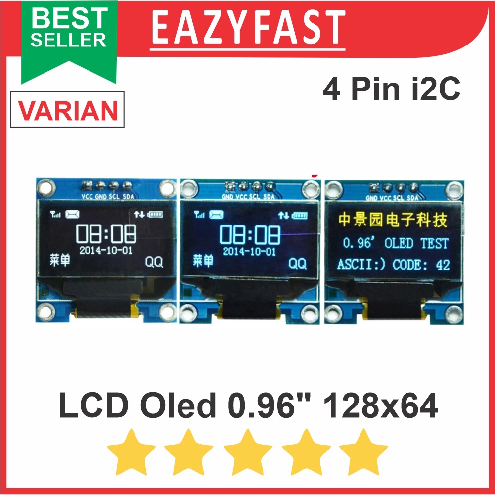 Jual Module LCD Graphcis OLED 0.96" I2C Arduino display 128x64 | Shopee ...