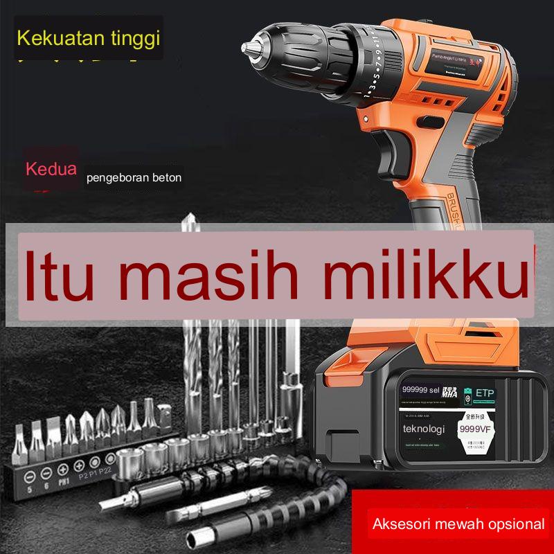 Jual Bor Listrik Tanpa Kabel Kekuatan Tinggi Tanpa Sikat Bor Listrik