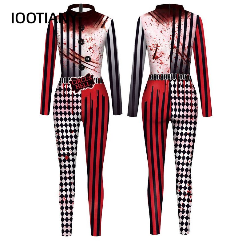 Jual PREORDER IOOTIANY Women/Men Circus Hell Printed Scary Jumpsuit