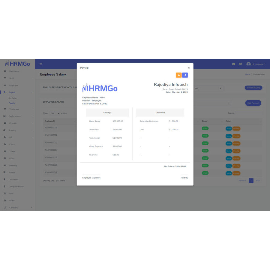 Jual Source Code Aplikasi HRD HRIS HRM Payroll Penggajian HRMGo PHP ... image.