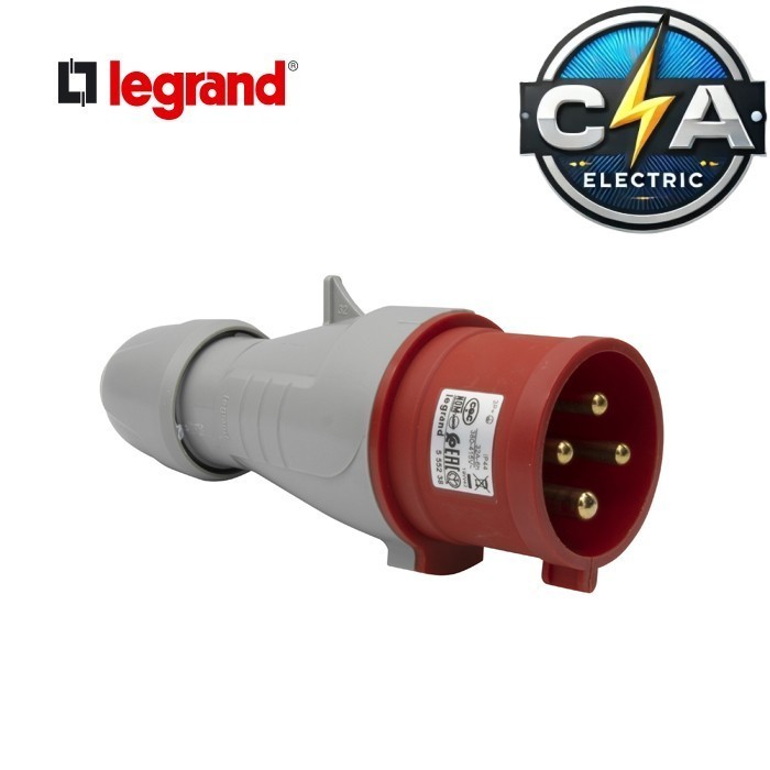 Jual Legrand P17 IP44 Plug 32A 3P+E 380-415V 50/960Hz (058128) 555238 ...